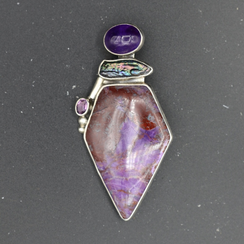 Vintage Amy Kahn Russell Pin/Pendant AKR silver